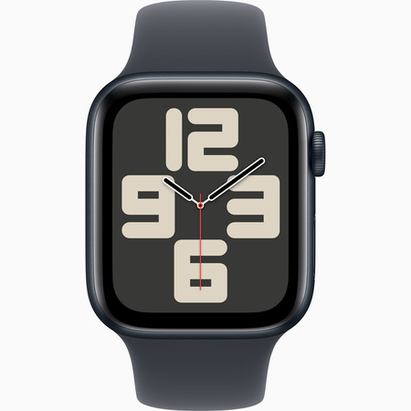 Apple Watch SE GPS 44mm Koperta z aluminium w kolorze północy, pasek sportowy w kolorze północy - S/M (MXEJ3ET/A)