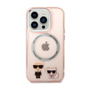 Karl Lagerfeld Karl & Choupette Aluminium MagSafe - Etui iPhone 14 Pro (różowy) (KLHMP14LHKCP)