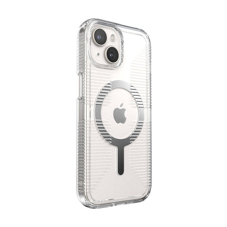 Speck Gemshell Grip + MagSafe - Etui do iPhone 16e / iPhone 15 / iPhone 14 / iPhone 13 (Clear / Chrome Finish) (150494-3223)