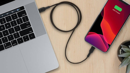 Belkin kabel pleciony USB-C/Lightning 2M - czarny (CAA004BT2MBK)
