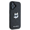 Karl Lagerfeld Monogram Choupette Head Pin - Etui iPhone 16 (czarny) (KLHCP16SPGKLCHPK)