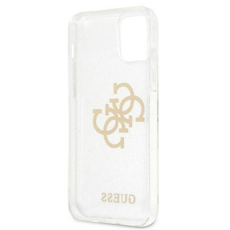 Guess Glitter 4G Big Logo - Etui iPhone 12 Pro Max (przezroczysty) (GUHCP12LPCUGL4GTR)