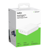 Belkin BoostCharge Pro - Ładowarka sieciowa Power Delivery, 4 porty USB-C, GaN, 200W - biała (WCH015VFWH)