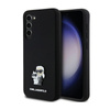Karl Lagerfeld Silicone Karl & Choupette Metal Pin - Etui Samsung Galaxy S24+ (czarny) (KLHCS24MSMHKCNPK)