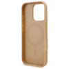 Karl Lagerfeld Leather Monogram Metal Logo MagSafe - Etui iPhone 16 Pro (beżowy) (KLHMP16LPKHPORPE)