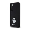 Karl Lagerfeld Silicone Choupette Metal Pin - Etui Samsung Galaxy S24+ (czarny) (KLHCS24MSMHCNPK)