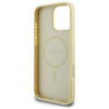 Guess Saffiano Peony Classic Logo MagSafe - Etui iPhone 16 Pro Max (złoty) (GUHMP16XPSAPSMED)