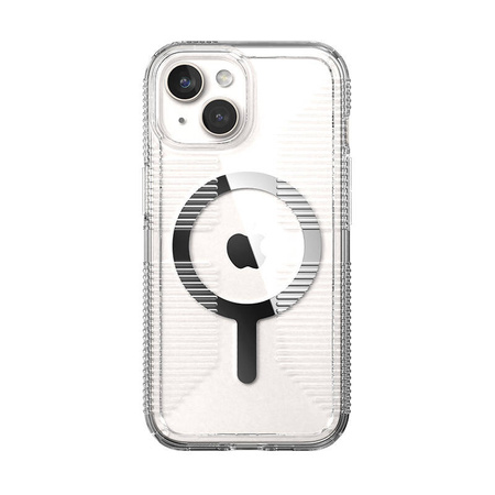 Speck Gemshell Grip + MagSafe - Etui do iPhone 16e / iPhone 15 / iPhone 14 / iPhone 13 (Clear / Chrome Finish) (150494-3223)