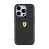 Ferrari Grip Stand Metal Logo - Etui iPhone 15 Pro Max (czarny) (FEHCP15XGSPSIK)