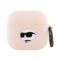 Karl Lagerfeld Silicone Choupette Head 3D - Etui AirPods 4 (różowy) (KLA4RUNCHP)