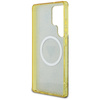 Guess 4G Glitter Triangle Buttons MagSafe - Etui do Samsung Galaxy S25 Ultra (brązowy) (GUHMS25LHG4PRTGW)