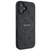 Guess 4G Ring Classic Logo MagSafe - Etui iPhone 16 (czarny) (GUHMP16SG4GFRK)