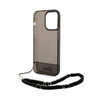 Guess Translucent Pearl Strap - Etui iPhone 14 Pro Max (czarny) (GUHCP14XHGCOHK)