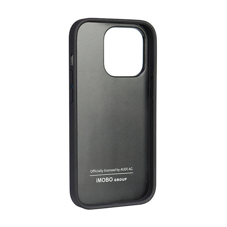 Audi Genuine Leather - Etui iPhone 14 Pro (Czarny) (AU-TPUPCIP14P-Q8/D1-BK)