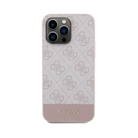 Guess 4G Bottom Stripe Collection - Etui iPhone 15 Pro Max (różowy) (GUHCP15XG4GLPI)