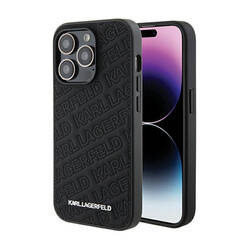 Karl Lagerfeld Quilted K Pattern - Etui iPhone 15 Pro (czarny) (KLHCP15LPQKPMK)