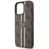 Guess 4G Printed Stripes MagSafe - Etui iPhone 16 Pro Max (brązowy) (GUHMP16XP4RPSW)