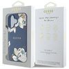Guess Grained Printed Flower Pattern MagSafe - Etui do iPhone 16 (niebieski) (GUHMP16SPGNMPLMB)