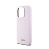 DKNY Liquid Silicone Small Metal Logo MagSafe - Etui iPhone 15 Pro (różowy) (DKHMP15LSMCHLP)