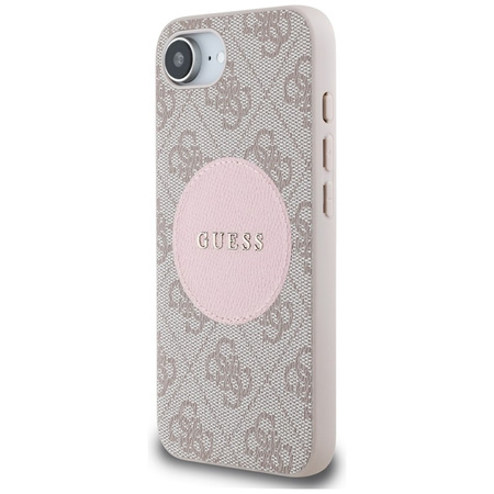 Guess 4G Circle Classic Logo MagSafe - Etui do iPhone 16e (różowo) (GUHMPSE4P4PGRSGP)