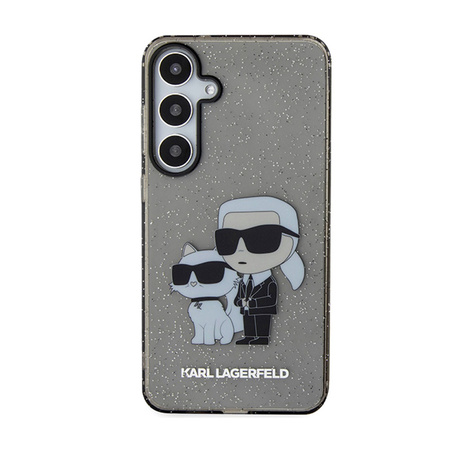 Karl Lagerfeld IML Glitter Karl & Choupette - Etui Samsung Galaxy S24+ (czarny) (KLHCS24MHNKCTGK)