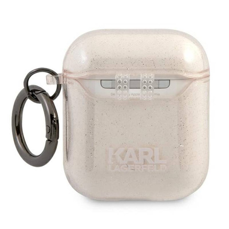 Karl Lagerfeld Choupette Head Glitter - Etui Airpods (złoty) (KLA2UCHGD)