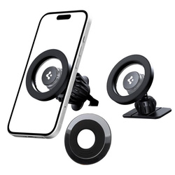 Spigen MFT13 Magnetic Dashboard & Vent Car Mount - Magnetyczny uchwyt samochodowy MagSafe (Czarny) (ACP08315)