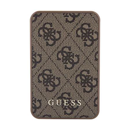 Guess 4G Leather Metal Logo - Power Bank 5000 mAh 15W (brązowy) (GUPB5LP4GEGW)