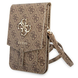 Guess 4G Big Metal Logo Phone Bag – Torba z przegrodą na smartfona (brązowy) (GUWBG4GFBR)