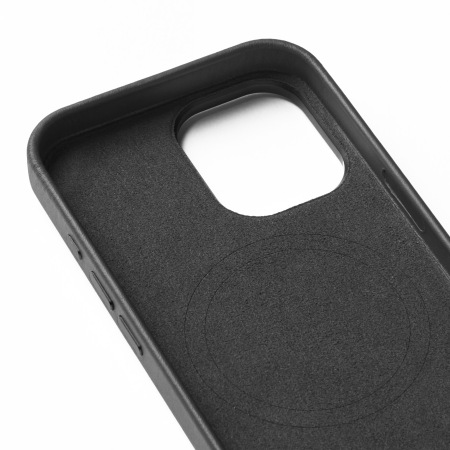 Mujjo Full Leather Case - etui skórzane do iPhone 16 kompatybilne z MagSafe (black) (MUJJO-CL-049-BK)