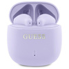 Guess Printed Classic Logo - Słuchawki Bluetooth TWS + etui ładujące (fioletowy) (GUTWSJ14ESGU)