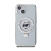 Karl Lagerfeld Ring Stand Choupette Head MagSafe - Etui iPhone 15 (biały) (KLHMP15SHMRSCHH)