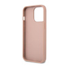 Guess Saffiano Triangle Logo Case – Etui iPhone 14 Pro (różowy) (GUHCP14LPSATLP)