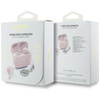 Guess Glossy Effect Printed Classic Logo & Charm - Słuchawki Bluetooth TWS + etui ładujące (różowy) (GUTWSXMCCLP)