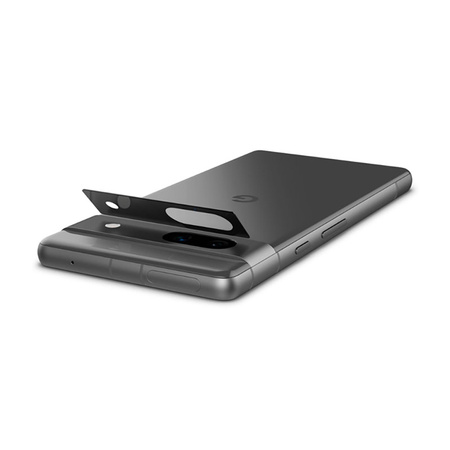Spigen Optik.TR EZ Fit Camera Lens Protector 2-Pack - Szkło ochronne na obiektyw do Google Pixel 7A (2 szt) (Czarny) (AGL05970)
