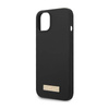 Guess Silicone Logo Plate MagSafe - Etui iPhone 14 Plus (czarny) (GUHMP14MSBPLK)