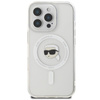Karl Lagerfeld IML Metal Karl Head MagSafe - Etui iPhone 16 Pro (biały) (KLHMP16LHLSKIH)