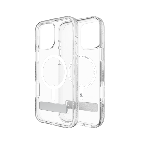 ZAGG Crystal Palace Snap Kickstand - obudowa ochronna z podstawką do iPhone 16 Pro Max kompatybilna z MagSafe (clear) (702315049)