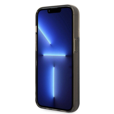 Karl Lagerfeld Liquid Glitter Translucent Elongated Logo Case – Etui iPhone 14 Pro (czarny) (KLHCP14LLCKVK)
