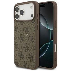 Guess 4G Ring Classic Logo MagSafe - Etui iPhone 17 Pro Max (brązowy) (GUHMP17XG4GFRW)