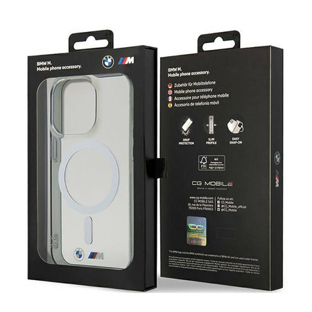 BMW Silver Ring MagSafe - Etui iPhone 14 Pro Max (Przezroczysty) (BMHMP14XHCRS)