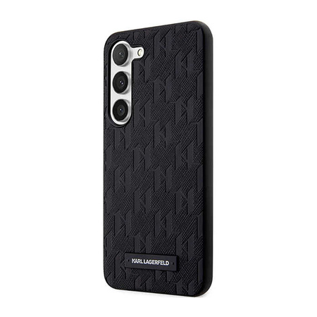 Karl Lagerfeld Saffiano Monogram Metal Logo - Etui Samsung Galaxy S23+ (czarny) (KLHCS23MSAKLHPK)