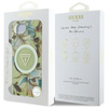 Guess IML Metal Glitter Flowers Triangle MagSafe - Etui do iPhone 16e (zielony) (GUHMPSE4HFLPEDN)
