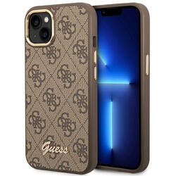 Guess 4G Metal Camera Outline Case – Etui iPhone 14 Plus (Brązowy) (GUHCP14MHG4SHW)