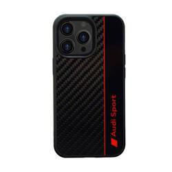 Audi Carbon Fiber Stripe - Etui iPhone 13 Pro (Czarny) (AUS-TPUPCIP13P-R8/D1-BK)