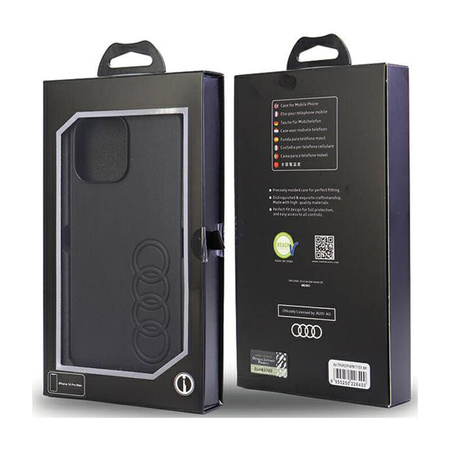 Audi Synthetic Leather - Etui iPhone 14 Pro Max (Czarny) (AU-TPUPCIP14PM-TT/D1-BK)