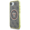 Guess IML Metal Glitter 4G Circle Triangle MagSafe - Etui do iPhone 16e (brązowy) (GUHMPSE4HG4PRTGW)