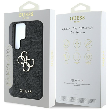 Guess Big 4G Logo Classic Logo - Etui do Samsung Galaxy S25 Ultra (czarny) (GUHCS25L4GMGGR)