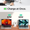 Spigen ArcStation Pro GaN-1402 - Ładowarka sieciowa 2x USB-C 140W (Biały) (ACH06033)