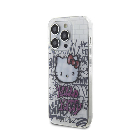 Hello Kitty IML Kitty On Bricks Graffiti - Etui iPhone 14 Pro (biały) (HKHCP14LHDGPHT)